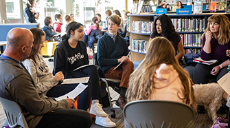 diverse conversation in classroom MOBILE