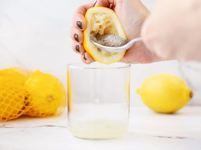 squeezing a lemon