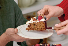 Carrot Cake with Tahini Orange Frosting